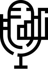 Microphone icon representing podcasting and audio recording