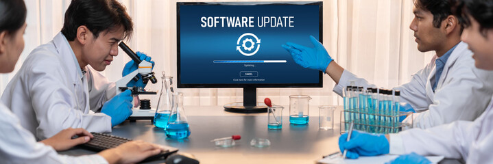 Software update on computer for brisk version of device software upgrade