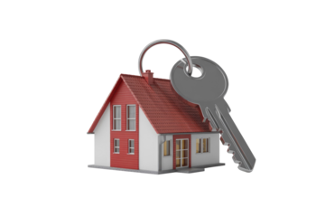 House Key on Isolated Background