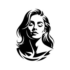 A silhouette of woman's portrait