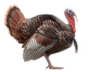 Domestic turkey isolated on transparent background