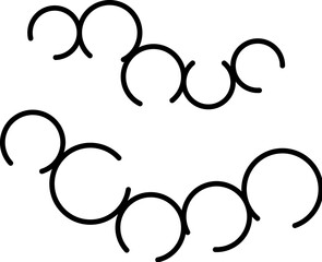 Interconnecting circles forming abstract organic chain pattern