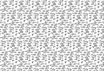 Artistic background design pattern depicting birds, cloud and sun habitat, symbol of natural beauty, suitable for World Bird Day celebration design with minimalist black and white outline nuances