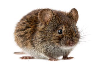 Vole in forest isolated on transparent background