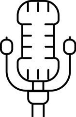 Vintage microphone icon representing audio recording and broadcasting