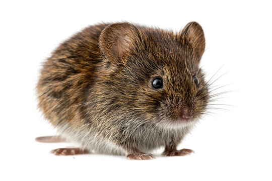 Vole in forest isolated on transparent background