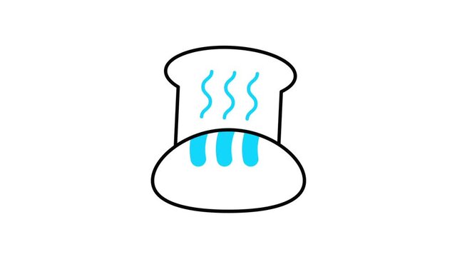 Bread animated icon video