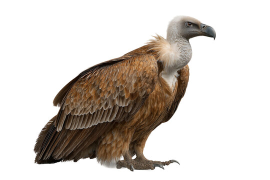 Vulture in desert isolated on transparent background
