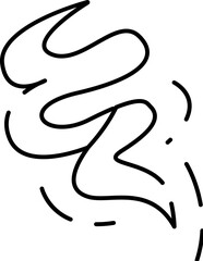 Abstract line art drawing representing steam or aroma