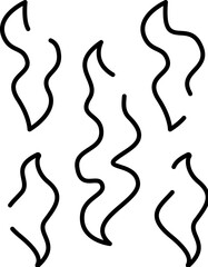 Abstract wavy lines minimalist pattern black and white