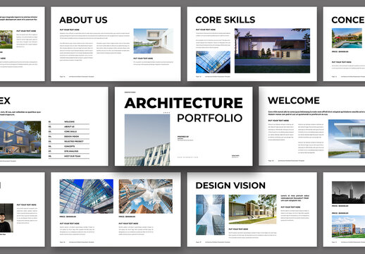 Architecture Portfolio Presentation Template Design