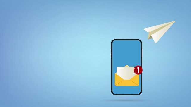  Email notification sign, business concept
