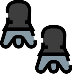 Pair of gauntlets representing medieval knight protection