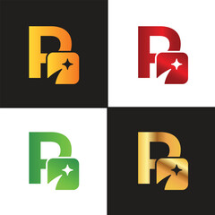 Letter P logo, P logo, AI logo set, modern and minimal design, tech-inspired, colorful icons and symbols, suitable for artificial intelligence, innovation, branding, startups, and digital identity.