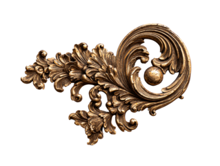 Antique Gold Scrollwork Ornament