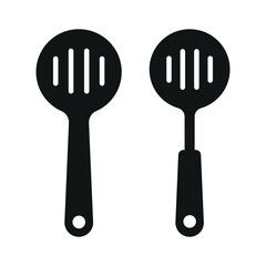 Slotted spoon icon vector design template