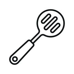 Slotted spoon icon vector design template