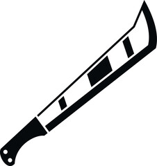 Fototapeta premium Machete icon representing a sharp cutting tool for jungle and outdoor activity
