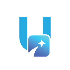 Letter U logo, U logo, AI logo set, modern and minimal design, tech-inspired, colorful icons and symbols, suitable for artificial intelligence, innovation, branding, startups, and digital identity.