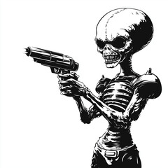 Alien with a gun