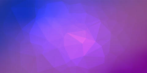 Obraz premium A soft, pastel low-poly background blending blue, pink, and purple hues, creating a modern and abstract gradient texture.