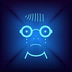 Vector illustration on a blue background