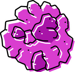 Purple truffle gourmet delicacy fungi food illustration