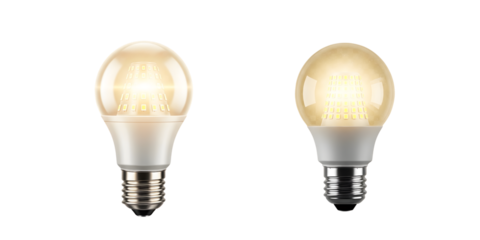 Light bulb isolated on white background