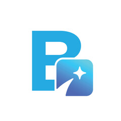 Letter B logo, B logo, AI logo set, modern and minimal design, tech-inspired, colorful icons and symbols, suitable for artificial intelligence, innovation, branding, startups, and digital identity.