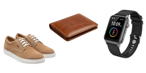 black leather shoes isolated on white background