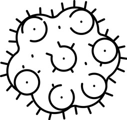 Pathogen virus causing disease and infection icon