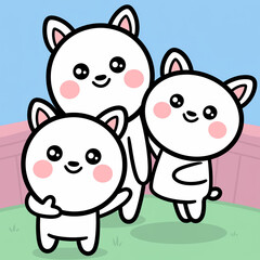 Astronauts plant trees.