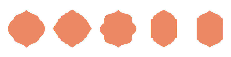 Vector set of decorative frames for Muslim and Hindu celebration. Perfect for Eid, Ramadan, Diwali, and festive invitations. Vector illustration