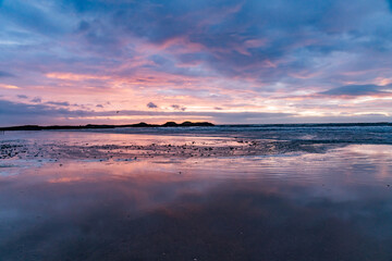 A beautiful sunset on rhosneigr beach Anglesey