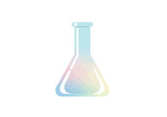 Erlenmeyer flask with subtle gradients.