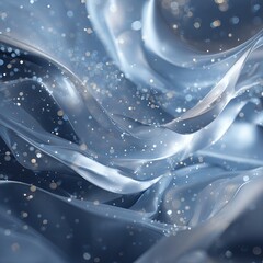 Abstract winter holiday background with soft icy gradients and flowing geometric shapes.