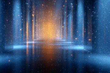 Abstract winter holiday background with soft icy gradients and flowing geometric shapes.