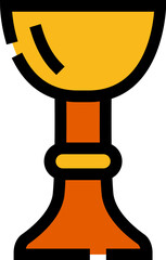 Golden chalice icon representing religion, belief and spirituality