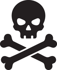 Skull and Bones silhouette vector illustration