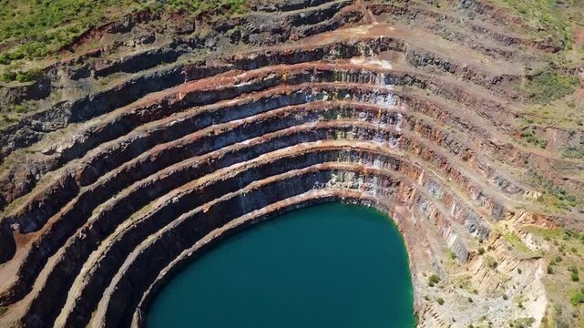 Flying over an abandoned uranium mine in the Australian vastness