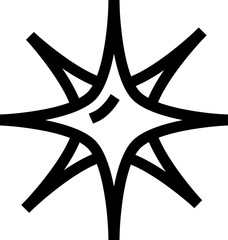 Sparkle icon representing light, glitter, and explosion