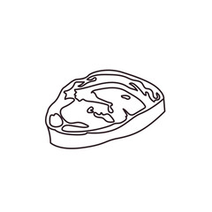 red cut of meat steak food rare raw rib-eye t-bone marbling of fat uncooked emoji symbol sign icon vector illustration isolated flat
