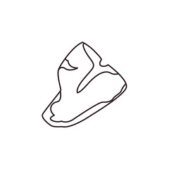 red cut of meat steak food rare raw rib-eye t-bone marbling of fat uncooked emoji symbol sign icon vector illustration isolated flat