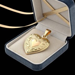 heart shaped box with jewelry