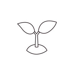 seedling plant leaf leaves green sprouted tree sprout new growth spring emoji symbol sign icon vector illustration isolated flat