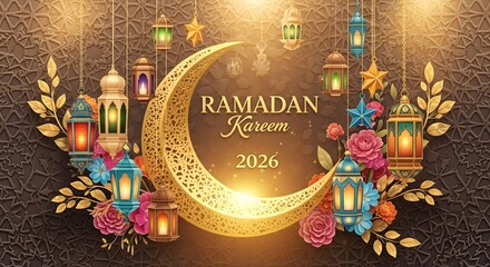 Ramadan kareem celebration of islamic community in 2026 for traditional fasting period