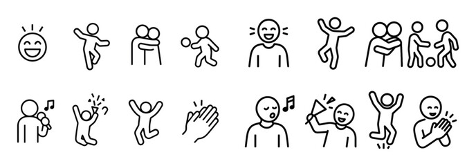 Fototapeta premium Joyful Icons Grid