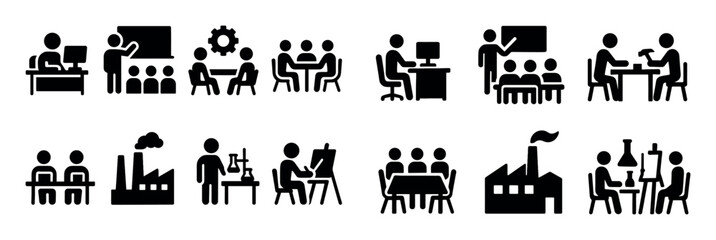 Naklejka premium Icon Grid_ Workspaces