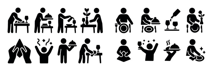 Fototapeta premium Table Setting Icons