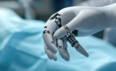 advanced robotic assistant helping doctor in surgery